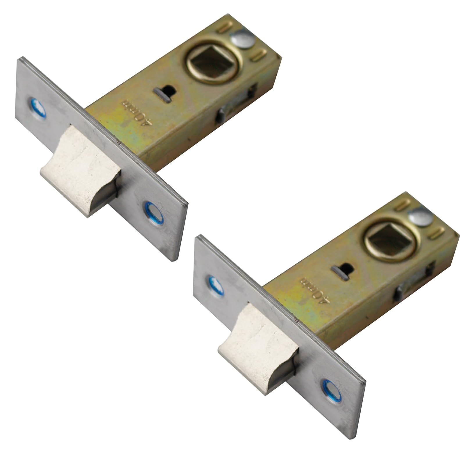MACHSWON 2 Pcs 40mm Flat Tubular Mortice Latch Stainless Steel Door Latch Sprung Lever Door Handles