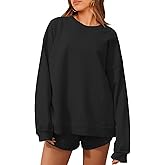 MAOECO Womens 2 Piece Outfits Fall Sweatsuits Oversized Long Sleeve Sweatshirts Sweat Shorts Casual Lounge Matching Sets