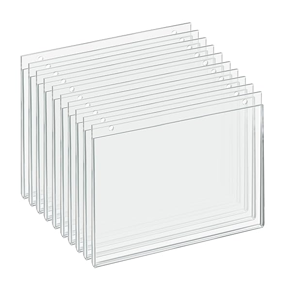 AZAR 162715 ACRYLIC HORIZONTAL WALL MOUNT SIGN HOLDER,...