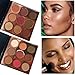 Beauty Glazed Eyeshadow Palette 9 Colors Burgundy Powder Make Up Waterproof Eye Shadow Palette Cosmetics