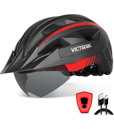Basecamp Clear Visor Removable Goggles Shield Cycling Bike Helmet in Model 049, Adult Helmets