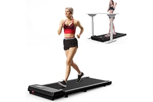 Bigzzia Walking Pad Treadmill Under Desk 2 in 1, 2.5HP Small Portable Treadmill for Office, Home, Quiet & Lightweight, Installation Free, 320 Lb Capacity, Remote Control, LED Display