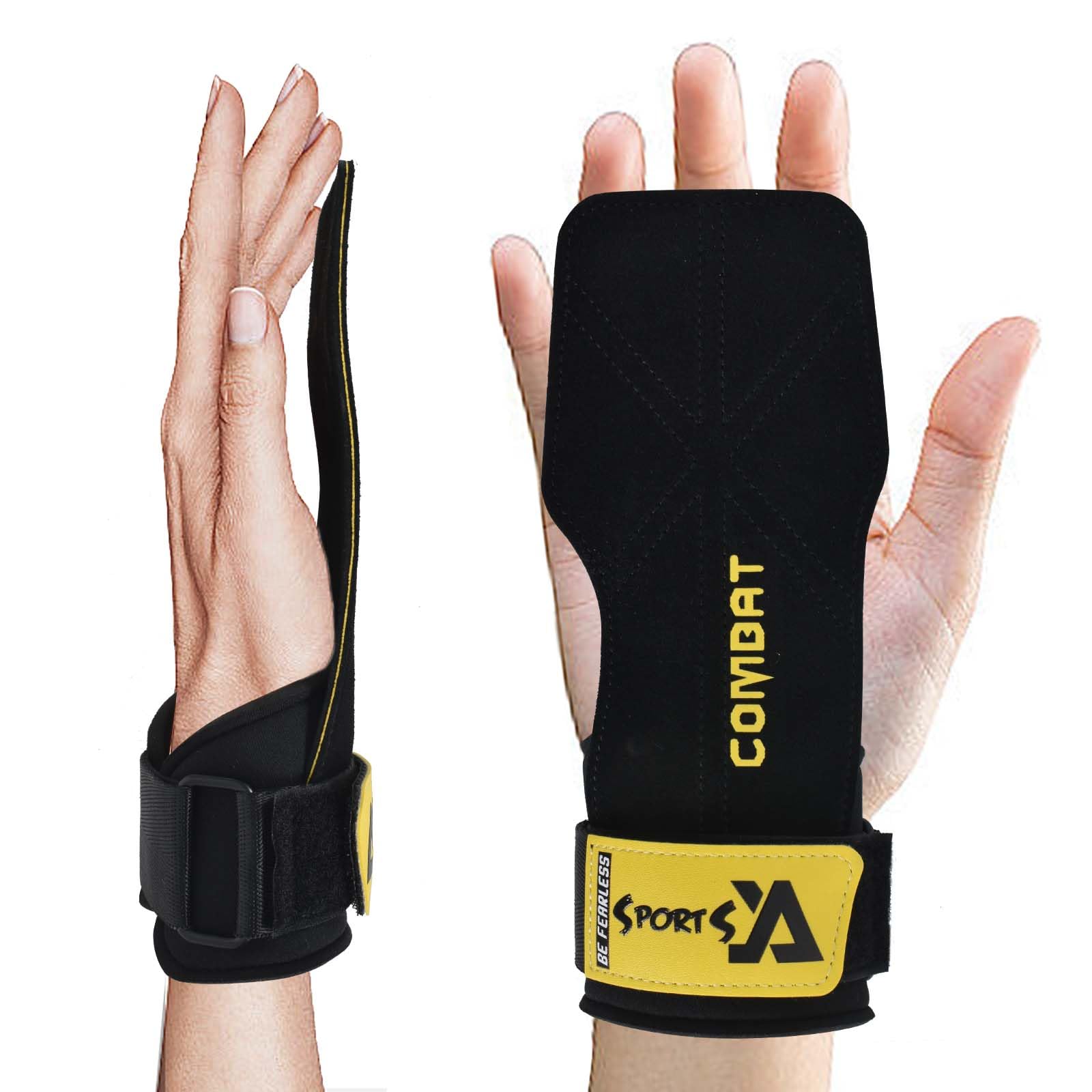 Naapesi Weight Lifting Straps, Padded Wrist Straps for Weightlifting, Deadlifting, Powerlifting, Strength Training, Crossfit, and Pull Ups, Adjustable Gym Lifting Straps for Men and Women, Black