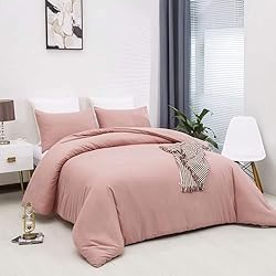 Cottonight Pink Comforter Set Queen Women Girls