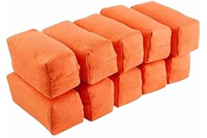 Car Detailing Suede Sponge Applicator Rectangle Applicator Pads Ceramic Coating Applicator Sponge for 8x4x3.5cm （10）
