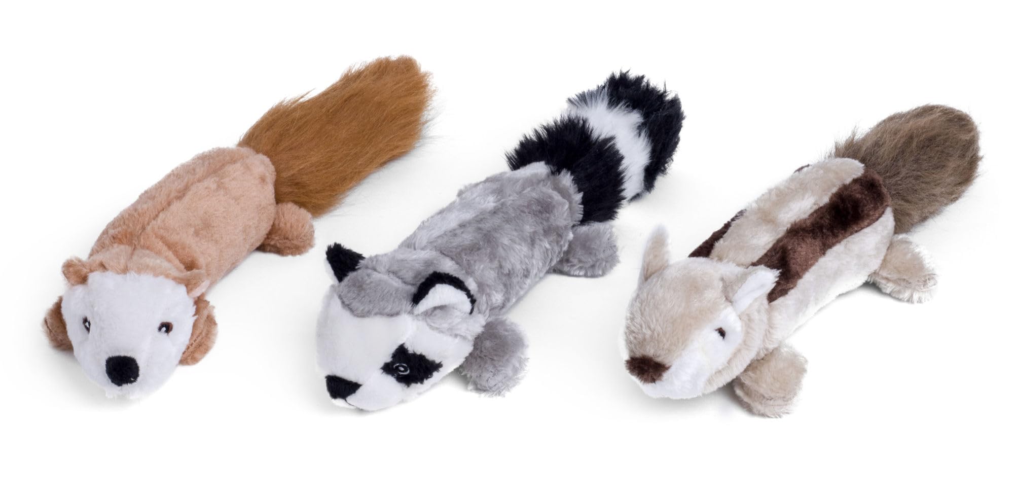 Petface Furry Sticks - Chipmunk/Raccoon/Squirrel Medium Dog Toys (Pack of 3) โ image 1