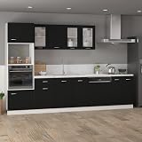 vidaXL Kitchen Cabinet Black Chipboard 39.5x31x60 cm Storage Shelf view 3