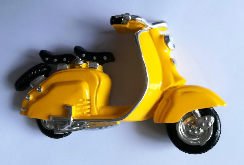 Yellow Vespa Lambretta Lc Ita 1950 Scooter Motorcycle Classic Vintage Resin 3d Fridge Magnet Amazon Ca Home Kitchen