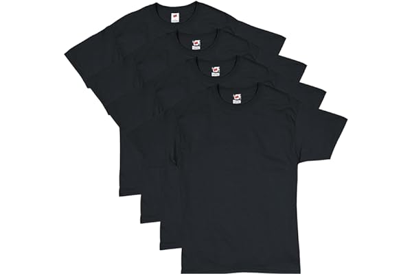 Hanes Men's Essentials Tshirt 4 and 6 Packs, ComfortSoft Tee, Cotton Shirt for Men