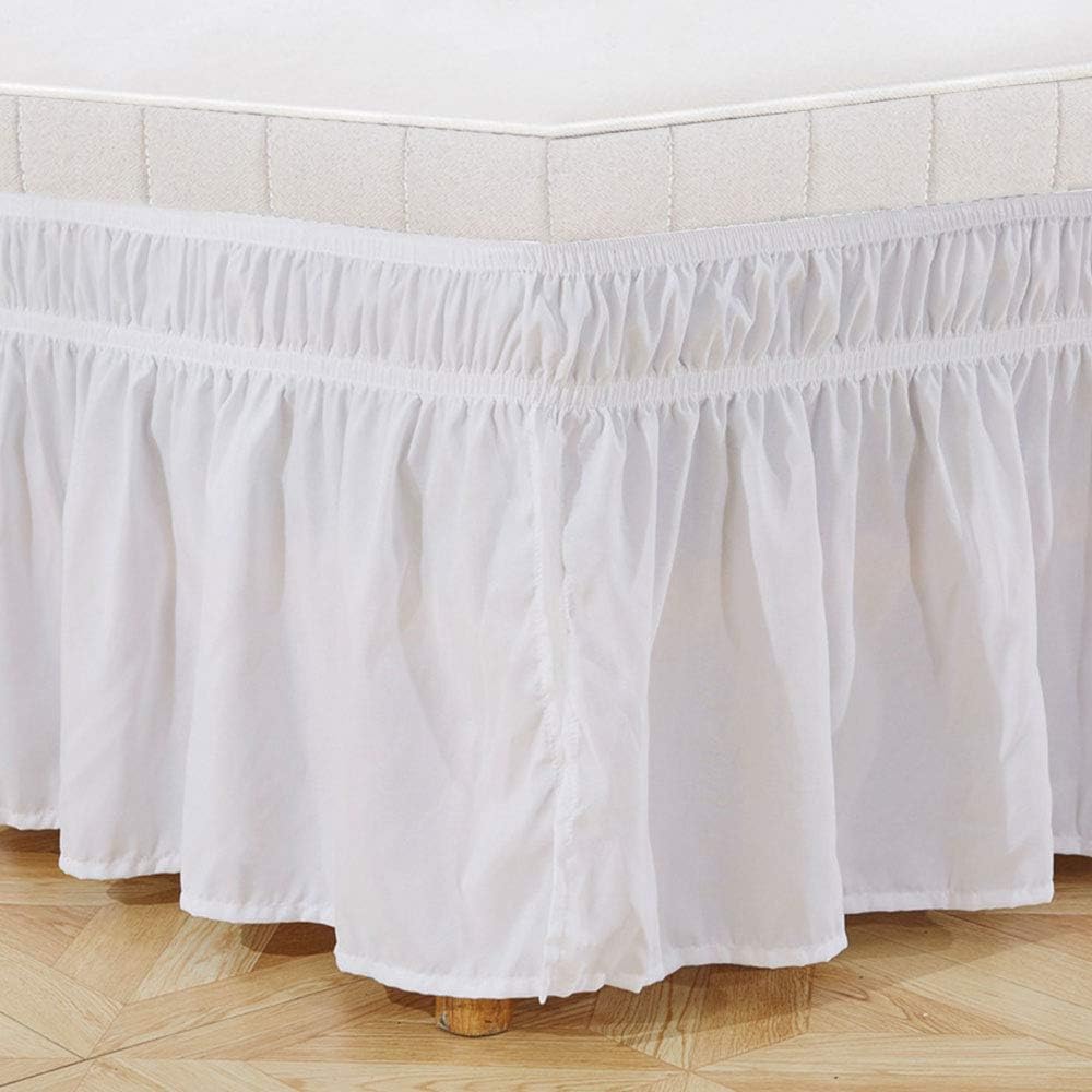 XIAKE Bed Skirts dust Proof Twin 15 inches Drop Elastic