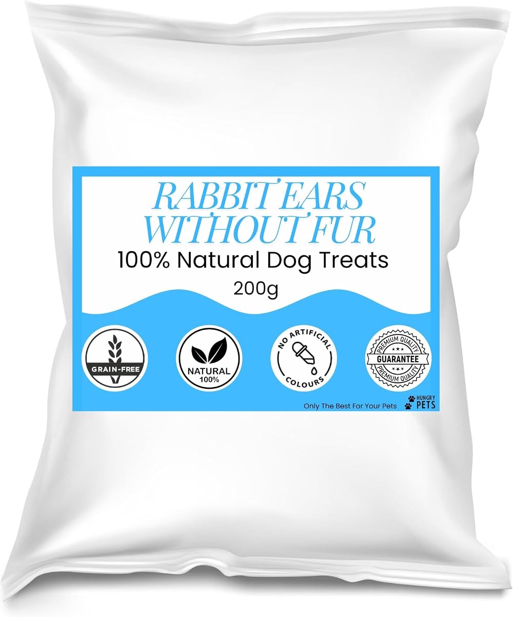 Hungry Pets Premium Natural Dog Treats Rabbit Ears 200g