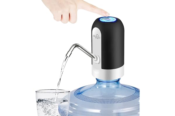JOYHILL Water Bottle Pump, Automatic Drinking Water Pump, USB Charging, 3-5 Gallon Bottle Compatible, Portable Electric Water