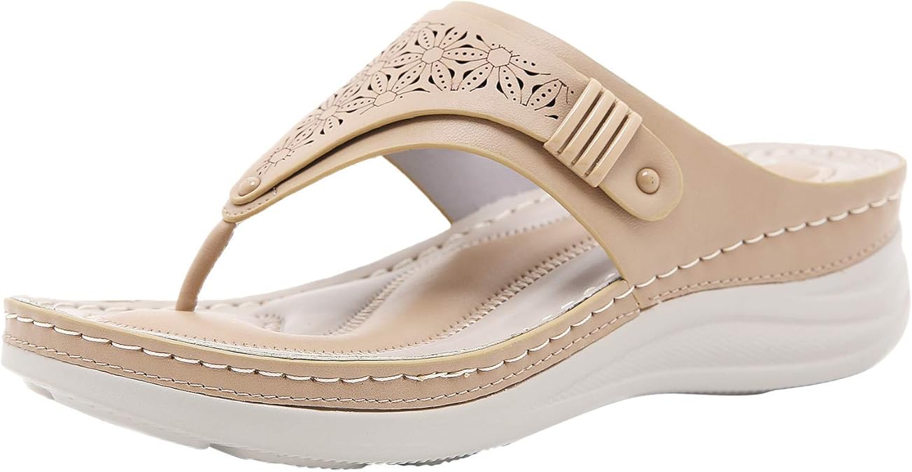Women Orthotic Flip Flops Slippers, Summer 2021 New Wedge Soft Bottom