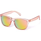 COLOSSEIN Sunglasses Womens,Classic Square Frame UV400 Mirrored Lens,Sunglasses Fit For Beach,Vacation,Driving