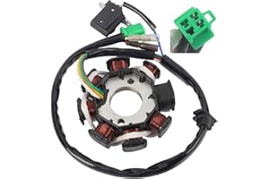 YINNCKE Magneto Ignition Stator 5 wire DC 8 Pole Fits For GY6 engine GY6 49cc 50cc 80cc 100cc 125cc 150cc to 180cc Scooter Moped ATV Sunl Roketa Dune Buggy Go Kart TaoTao Buyang Coolsport Kazuma