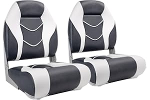 NORTHCAPTAIN Deluxe Marine High Back Folding Boat Seat,Stainless Steel Screws Included