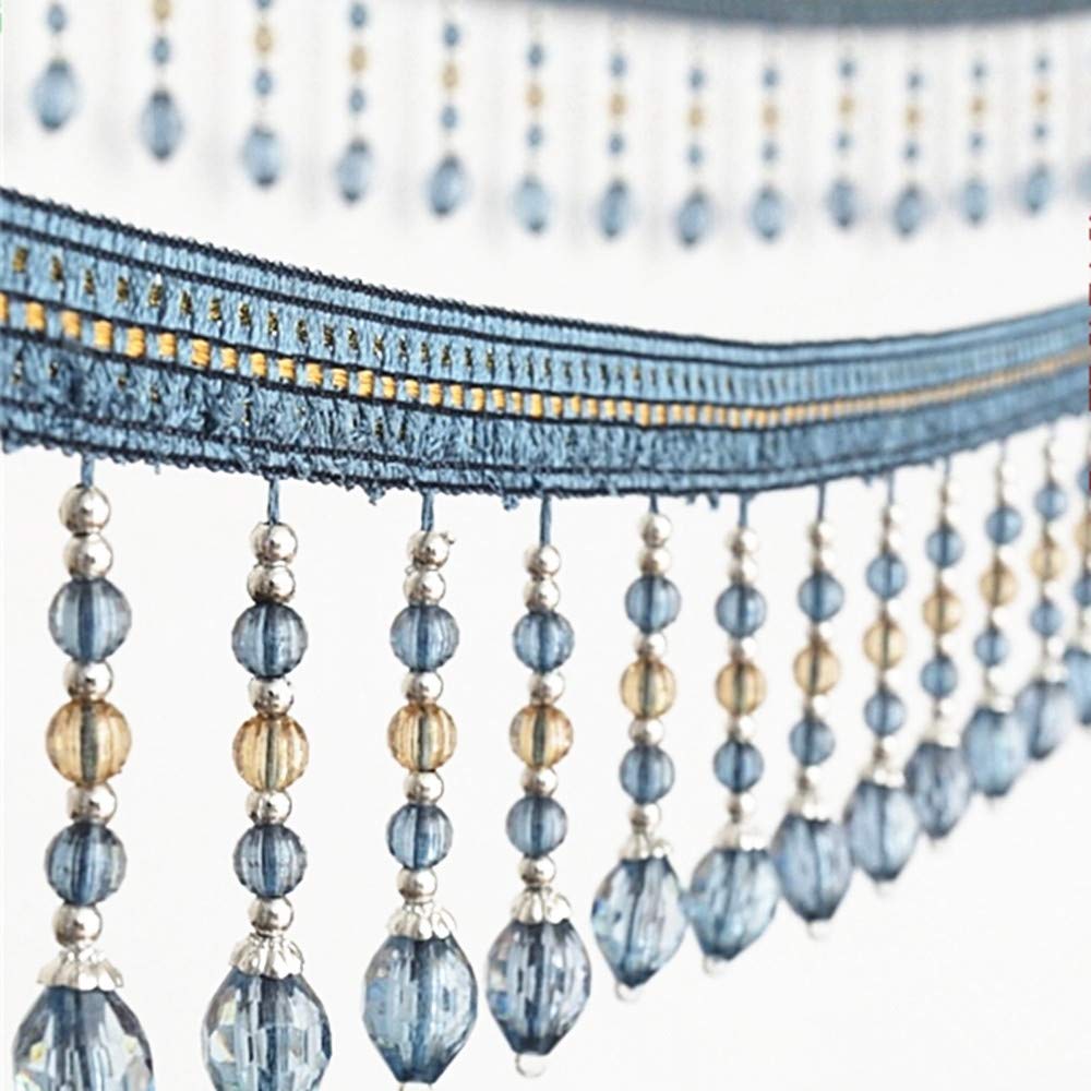 6yards Briaded Hanging Beads Tassel Fringe Trimming Applique