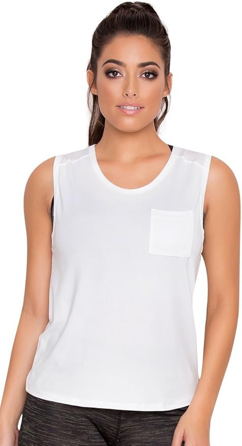 white loose tank top