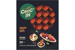 CROC'IN - Orange Mini Tart Shells - Edible Appetizer Or Dessert Cups - Pastry Pans - Artisanal & Vegan Confection - 60 Pieces