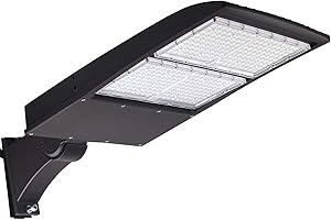 LED FLYING DIRECT 480V 300W LED Shoebox Light, LED Parking Lot Pole Lightis, Outdoor LED Area Light 1000W MH/HPS Equiv. Surge Protector, 1-10V Dim, 42000LM 5000k DLC UL cUL 277-480V Direct Arms Mount