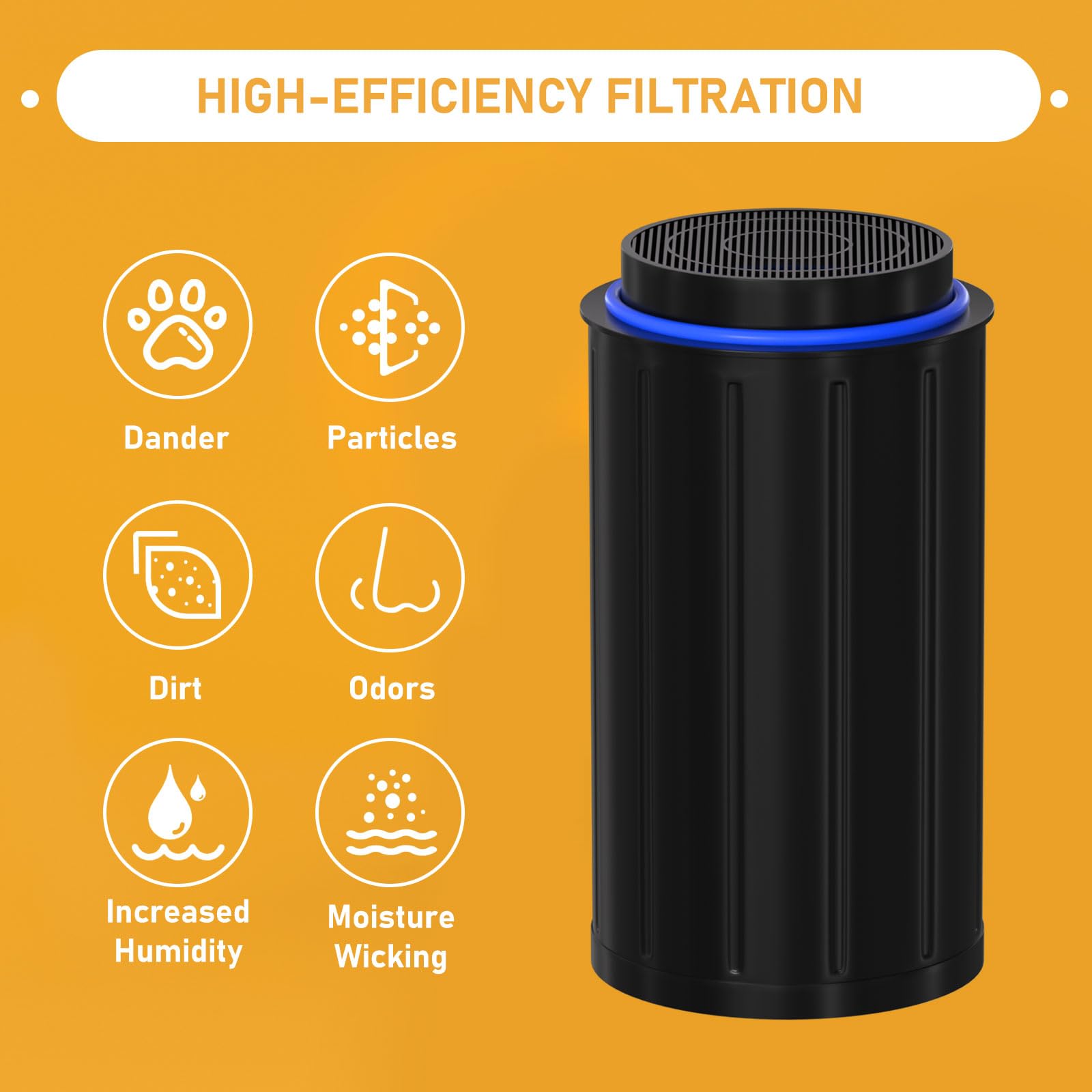 FC-50 Replacement Filters Compatible with Vitamix FoodCycler FC-50 and and FC-30 models, with Activated carbon filters, Pack of 6