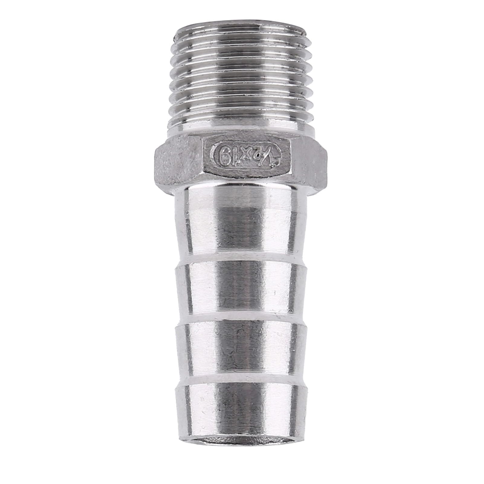 1 x SS304 3/4 Male Reducer to Spigot Stainless Steel Barbed Hose Connector with Thread Adaptor Metal Hose Barb DFE Tail Pipe Stainless Steel Coupling Pipe 1/8~3/4