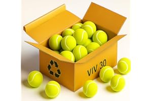 VIV Advanced Tennis Balls Bulk, 30/50/100+ Pack Practice Balls Pressure Bouncing 53in High Durable, Official Size Pet Dog Playing Ball, Good for Tennis Training Machine & Kids Play on All Courts