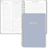 Sweetzer&amp;Orange Daily Planner Notebook &ndash; Undated Two-Page Daily Layout with Hourly Schedule, To-Do List, Priorities, and Notes &ndash; 6.5" x 9.5" Spiral Bound Productivity Organizer &ndash; 160 Pages