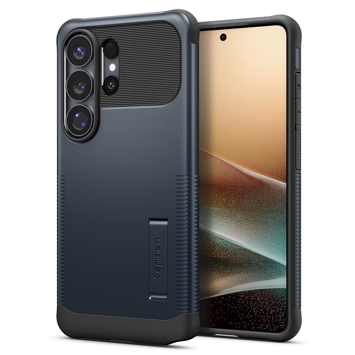 Spigen for Galaxy S26 Ultra Case, Slim Armor MagFit [Kickstand] [Compatible with MagSafe] [Fast Wireless Charging] - Metal Slate