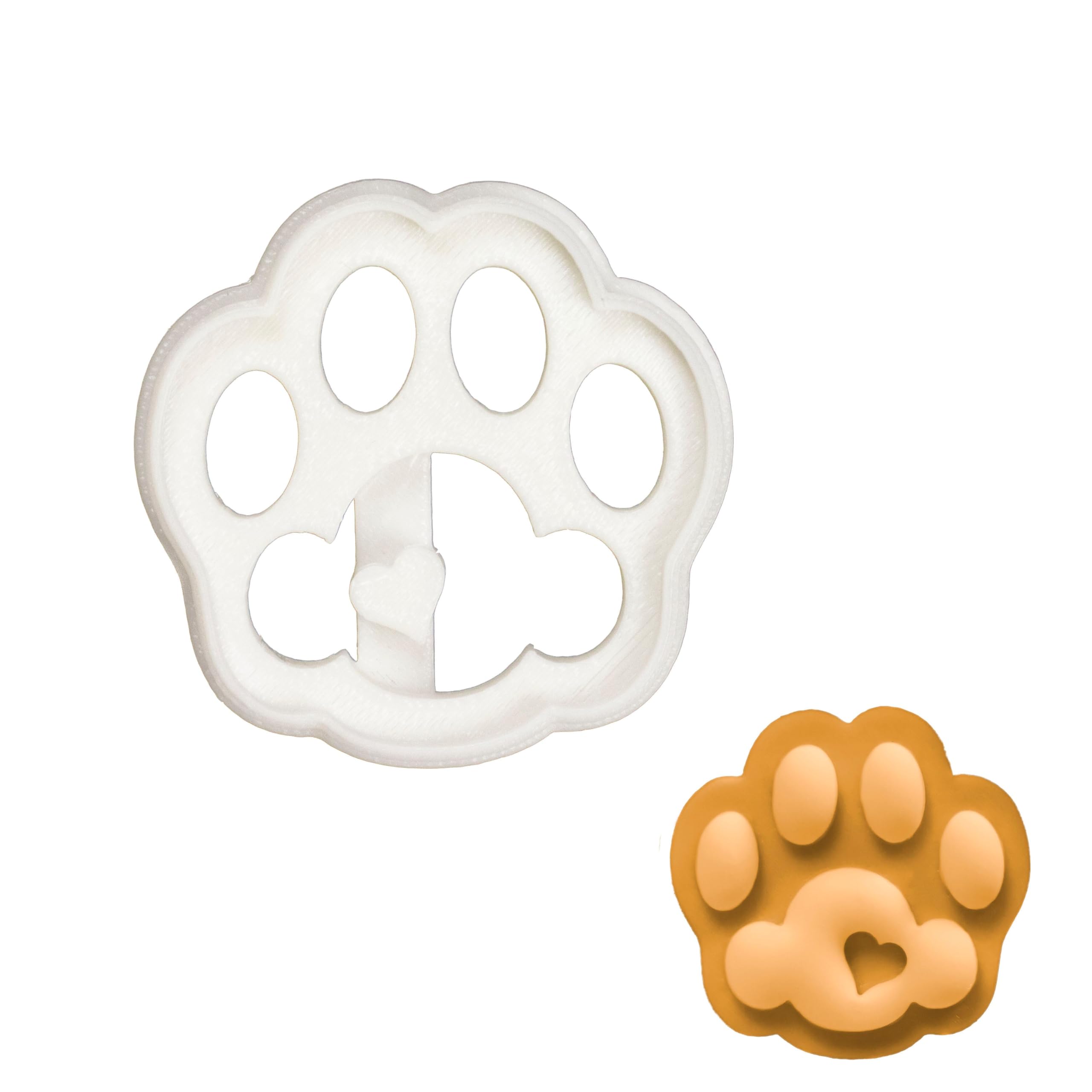 BAKERLOGY Cute Kitty Paw Cookie Cutter - Detailed Biscuit Cutter Design for Baking and Crafts, Ideal on Fondant, Dough, Clay