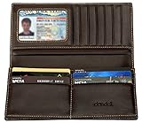 Dandeli Classical Long Wallet Men's Genuine Leather RFID Blocking Wallet