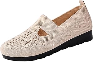 Women's Mesh Loafers Shoes Casual Breathable Slip-ons Flats Summer Knit Comfortable Walking Flat Sneakers