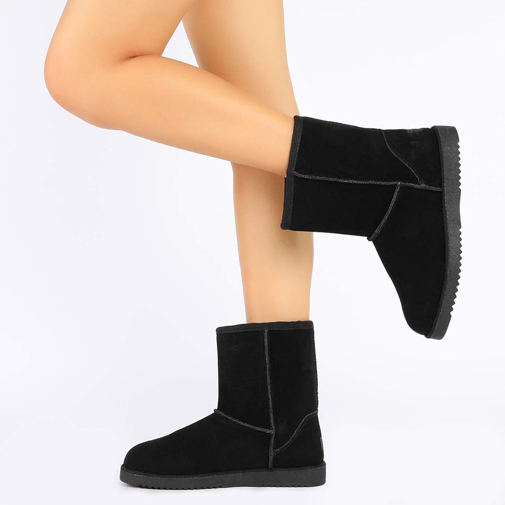 dream pairs women's mid calf winter snow boots