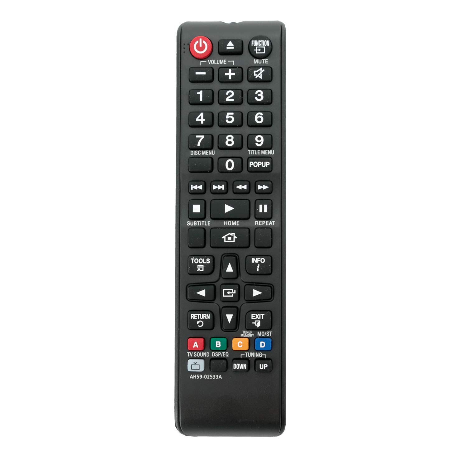 VINABTY AH59-02533A Remote Control Replacement for Samsung Blue Ray Home Theater System HT-FM45 HT-H5530 HT-F4500 HTF4500 HT-J4100 HT-J4500 HT-J5500W HT-JM41 HT-J5500-ZA HT-H4500 HT-H5500W