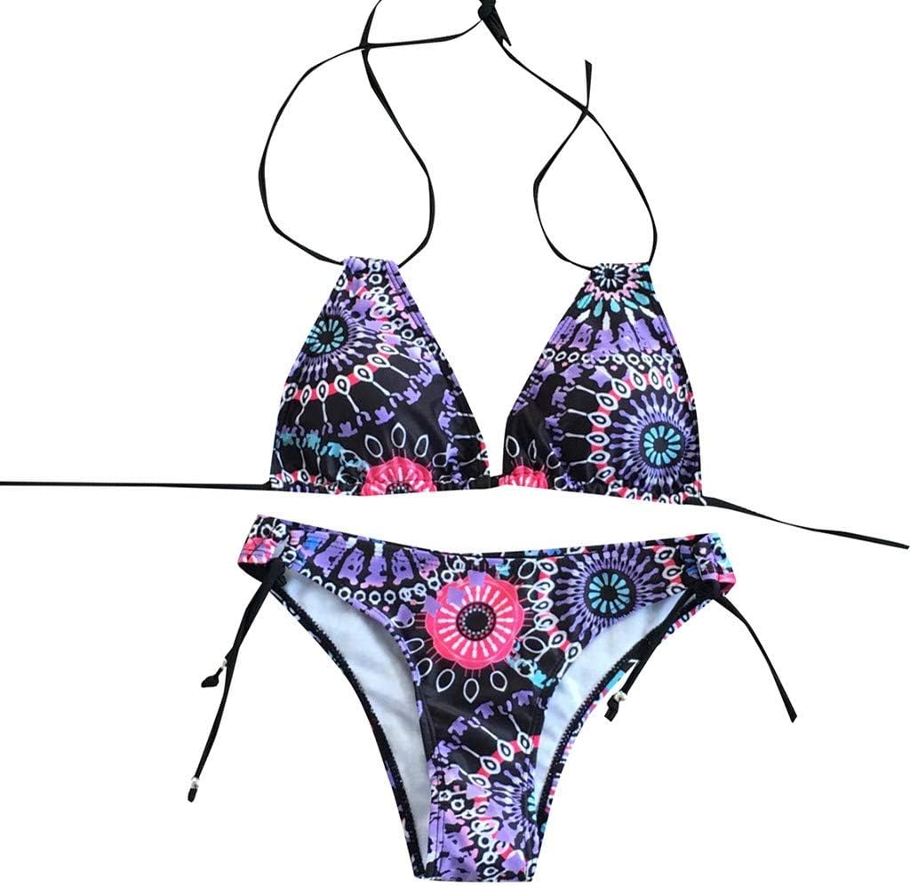 Aribelly Women's Strap Side Bottom Halter Racerback Bikini Bathing Suits