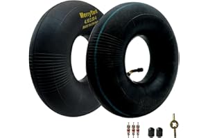 MERRYYARD 2-Pack of 4.10/3.50-4" Inner Tubes,TR87 Bent Valve Stem,High air tightness,Heavy Duty Replacement for Hand Truck,Wheelbarrows,Mowers,Utility Wagon,and More-for 410/350-4 Wheel