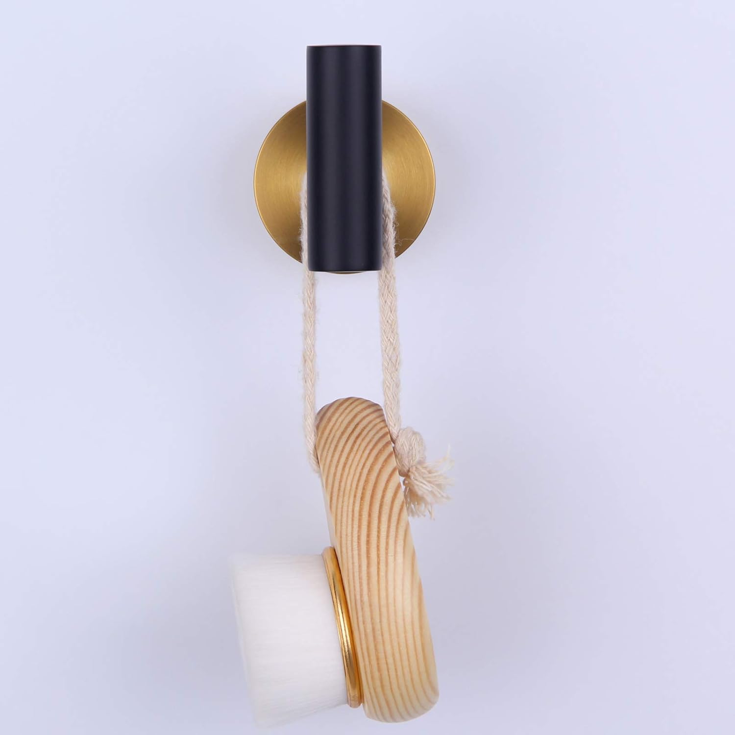 Robe Towel Hook Matte Black and Gold, APLusee Stainless Steel Single Prong Coat Hook Bathroom Kitchen Garage Home Storage Round Utility Hanger - - 