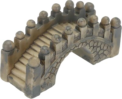 sourcing map Miniature Resin Arch Bridge for Fish Tank & Garden Decor