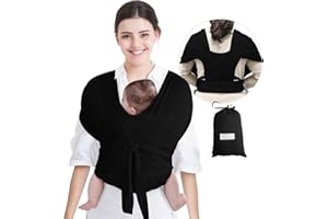 Baby Wrap Carrier, Infant Carrier Slings for Newborn up to 50 lbs, Adjustable Baby Wrap Newborn to Toddler Stretchy Infant Sl