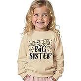 AG AGUU Promoted to Big Sister Sweatshirts Toddler Baby Girl Announcement Big Sis Pullover Crewneck Shirts Fall Tops Clothes