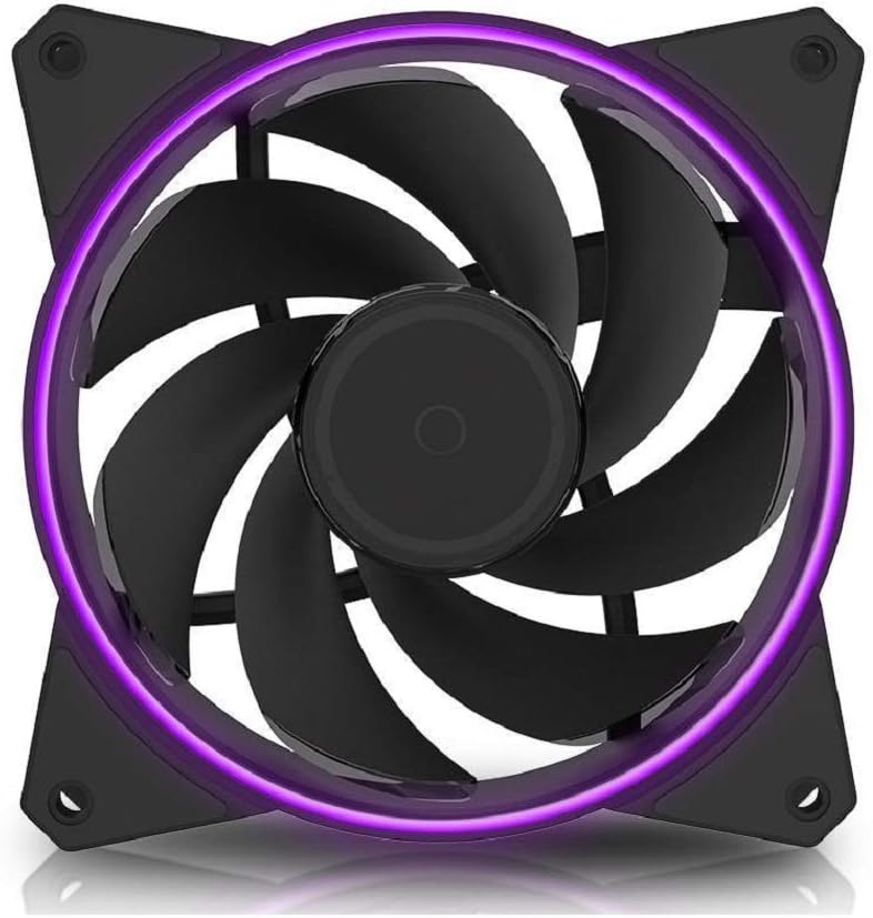 Cooler Master MasterFan MF122R RGB (PWM) Angel Eye with Hybrid-Design Fan Blade, Speed Profiles, Jam Protection, and Customizable Color Option by(MF122R RGB)