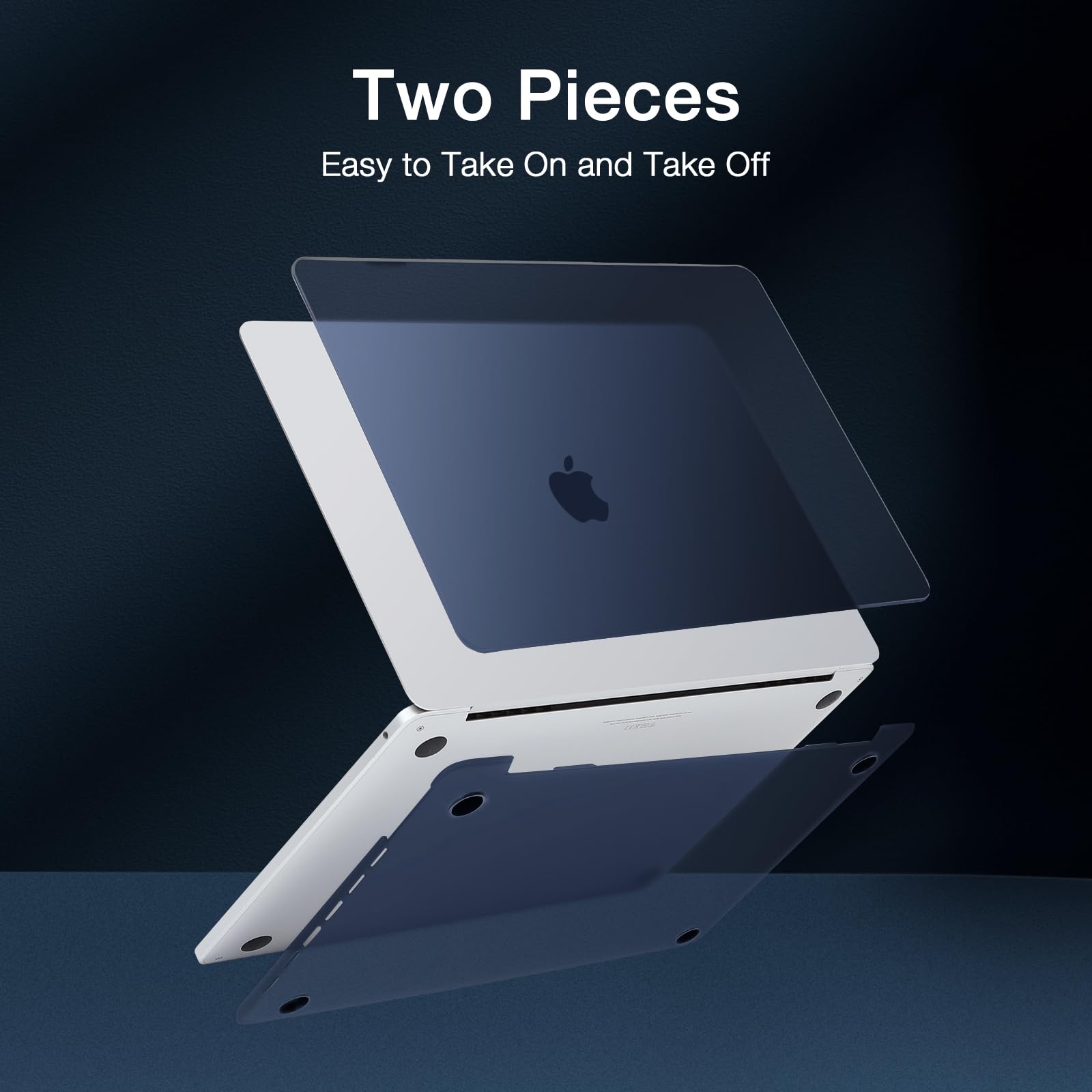 MOSISO Compatible MacBook Pro 13 Inch Case M2 2024-2016 A2338 M1 A2251 A2289 A2159 A1989 A1708 A1706 Ultra Thin Slim Natural Original Color Protective Case Plastic Hard Shell Cover (Midnight Blue)