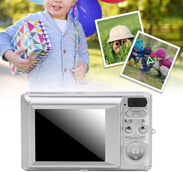 Goshyda 21MP 2 4in Kids CameraTFT Color Screen 400mAh Digital Zoom CamcorderSupport Memory Up To 64GBSilver