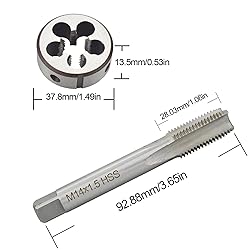 M14 x 1.5 Metric Thread Tap and Die Set, Wookiwuki
