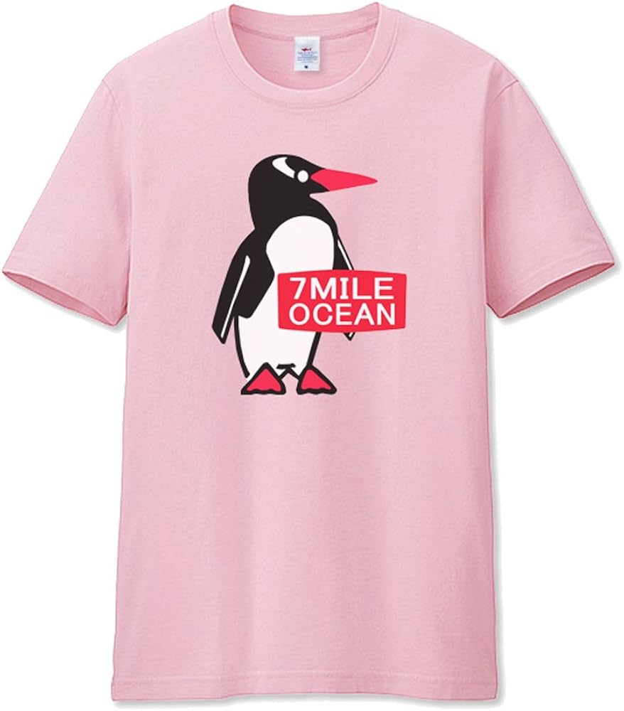 Amazon 7mile Ocean Tシャツ メンズ 半袖 プリント 人気ブランド ロゴ セール イーグル Svm0045 L サイズ Peach ピンク オリジナルプリント 通販