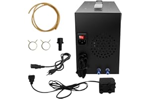 DRRSBRP Aquarium Chiller, 200W Water Cooler Temperature Regulator, 110V ±58–230℉ Water Cooling Unit with 2m Temperature Control Probe Line for 15.85Gal Fish Tanks Freshwater Marine Reef