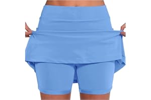 Qxutpo Skorts for Women Plus Size Dressy Casual Athletic Golf Tennis Short Skirts Tummy Control 2025 Summer Skort with Pocket