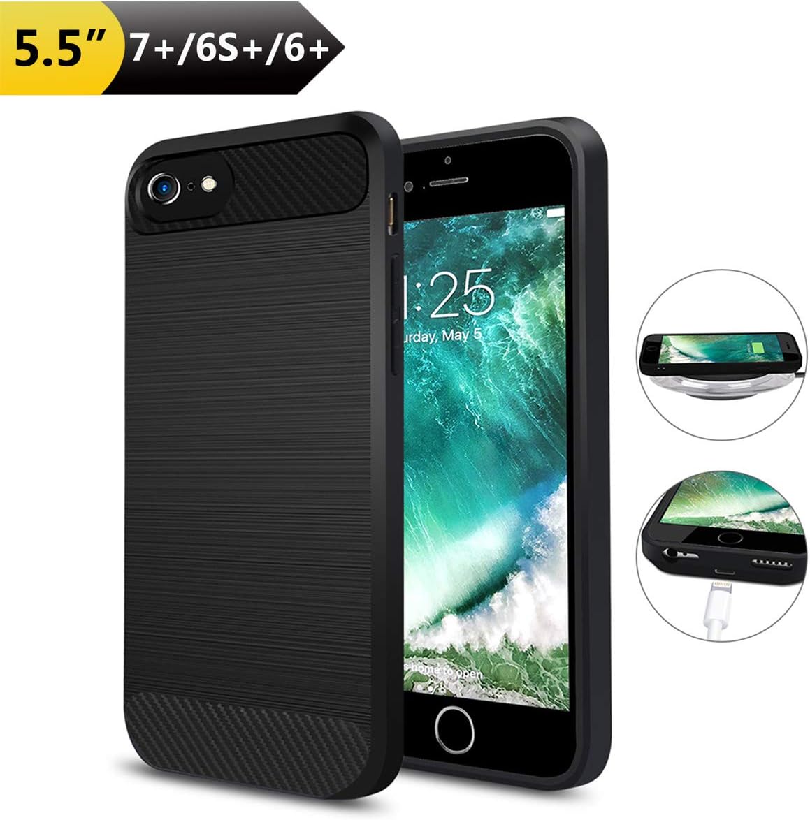 Qi Wireless Charging Case for iPhone 7 Plus 6S Plus 6 Plus
