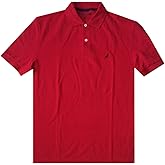 Nautica Men's Short Sleeve Solid Classic Fit Cotton Pique Polo Shirt