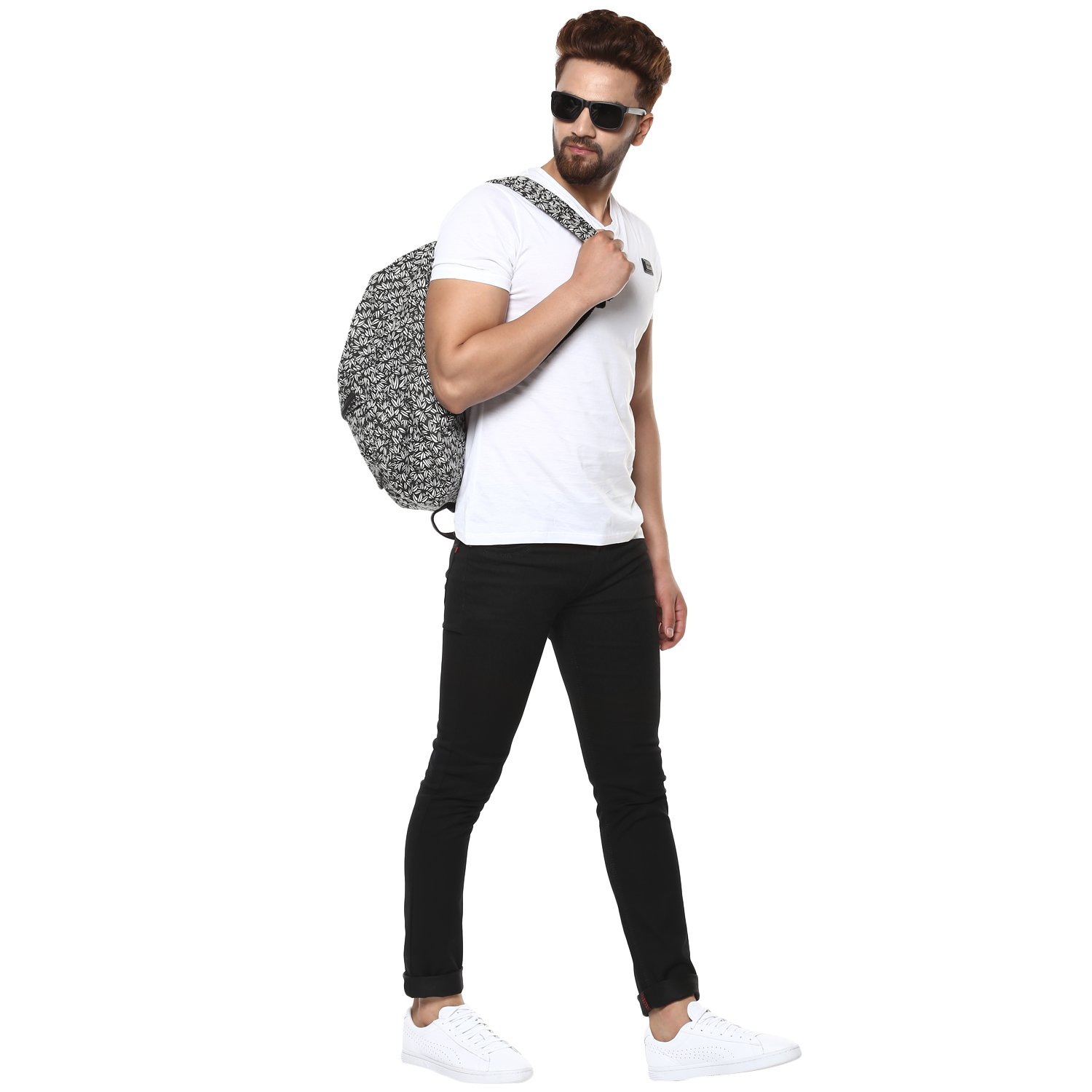 urbano fashion men's black slim fit stretchable jeans